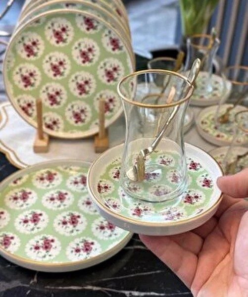 خرید سرویس چای خوری 18 پارچه Mint اصل ترکیه