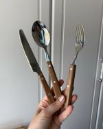 خرید ست 36 پارچه قاشق و چنگال غذاخوری The mia woody اصل ترکیه