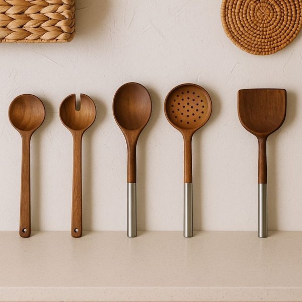 خرید ست کفگیر و ملاقه 5 پارچه kitchen Life اصل ترکیه